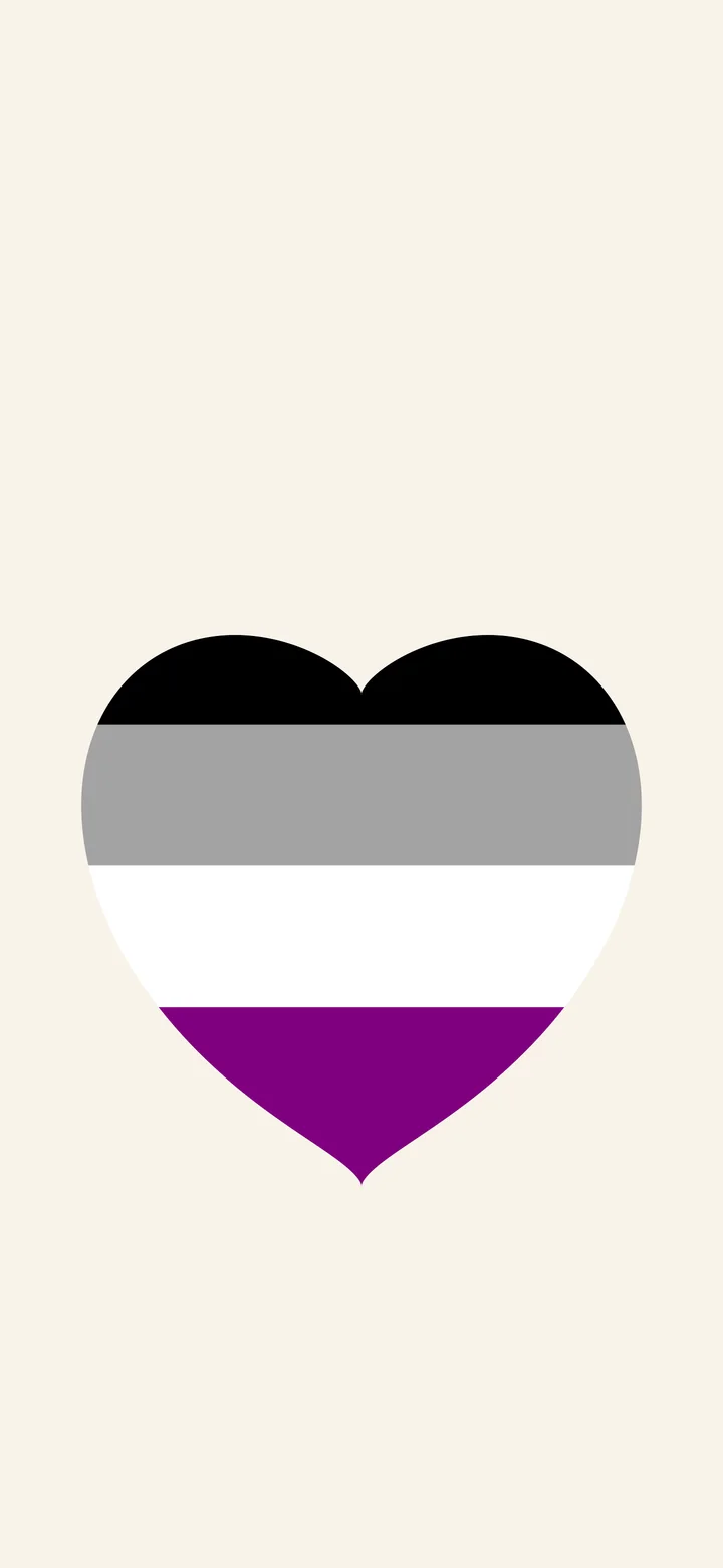 Asexual Pride Heart wallpaper for iPhone and Android