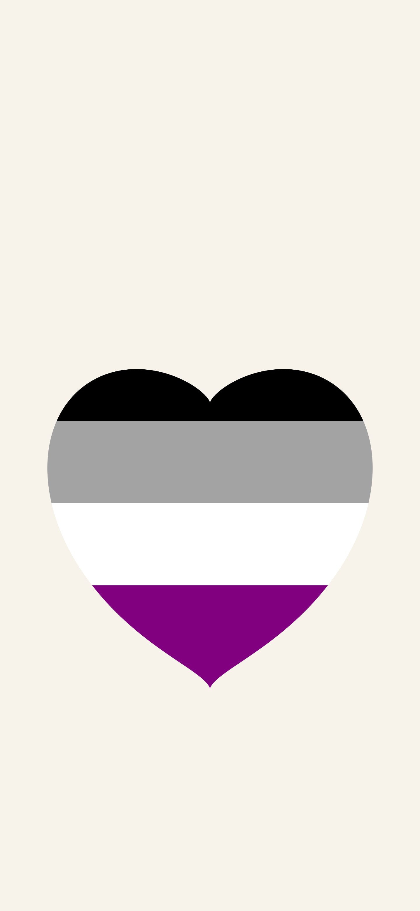 Asexual Pride Heart wallpaper for iPhone and Android