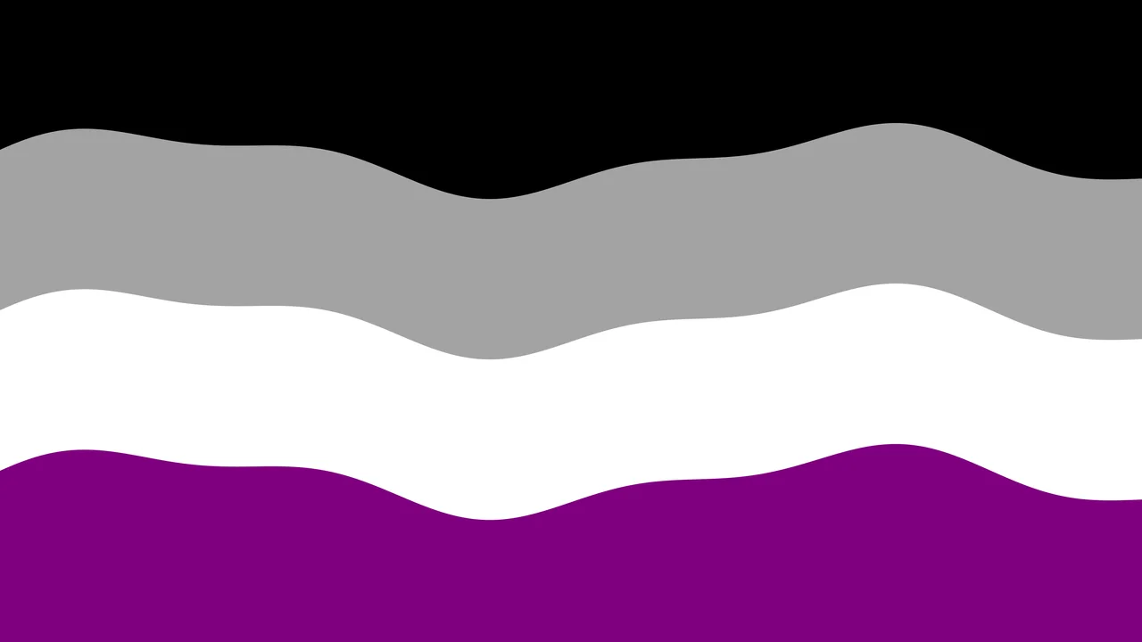 Asexual Wavy Pride Flag desktop wallpaper in 4K