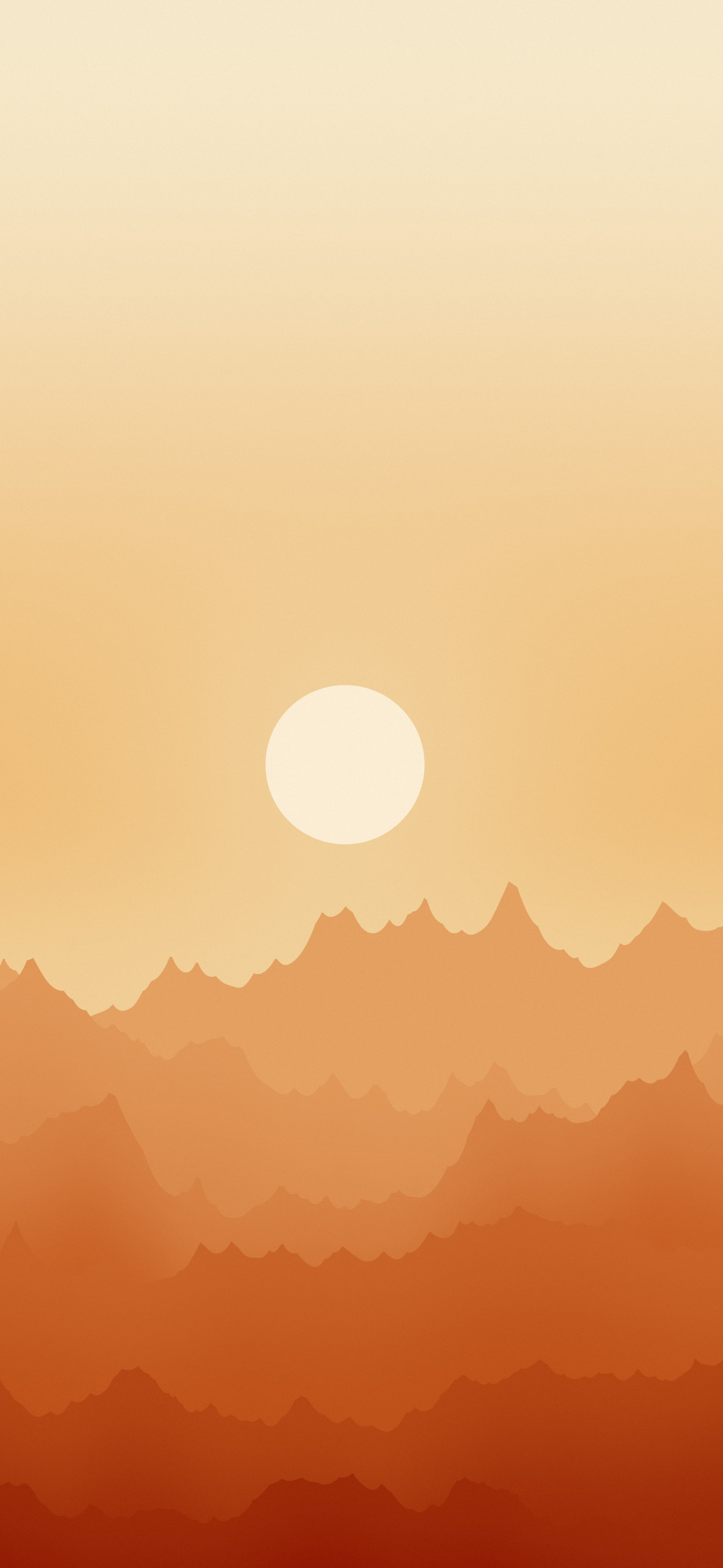 Autumn Minimalist Mountain Landscape wallpaper for iPhone and Android