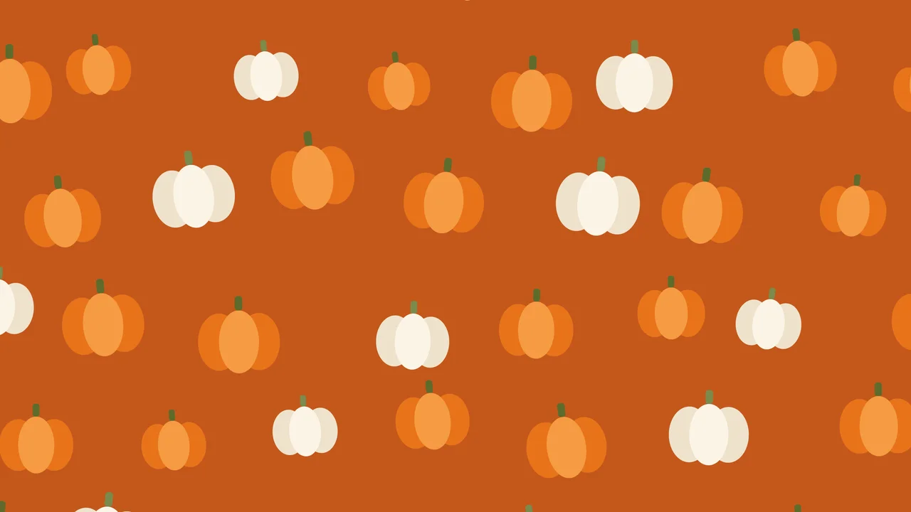 Autumn Pumpkin Pattern desktop wallpaper in 4K