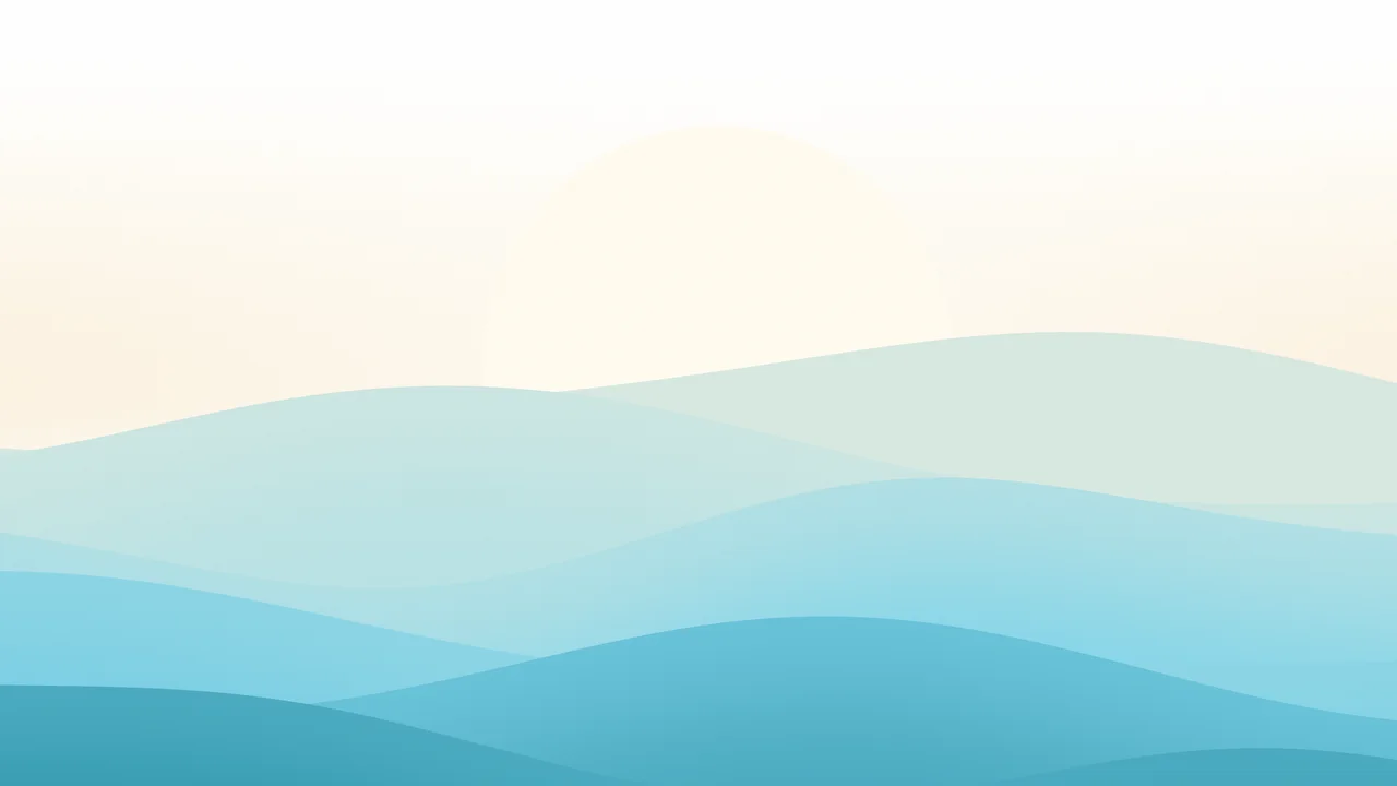 Beach Minimalist Sunset Hills desktop wallpaper in 4K