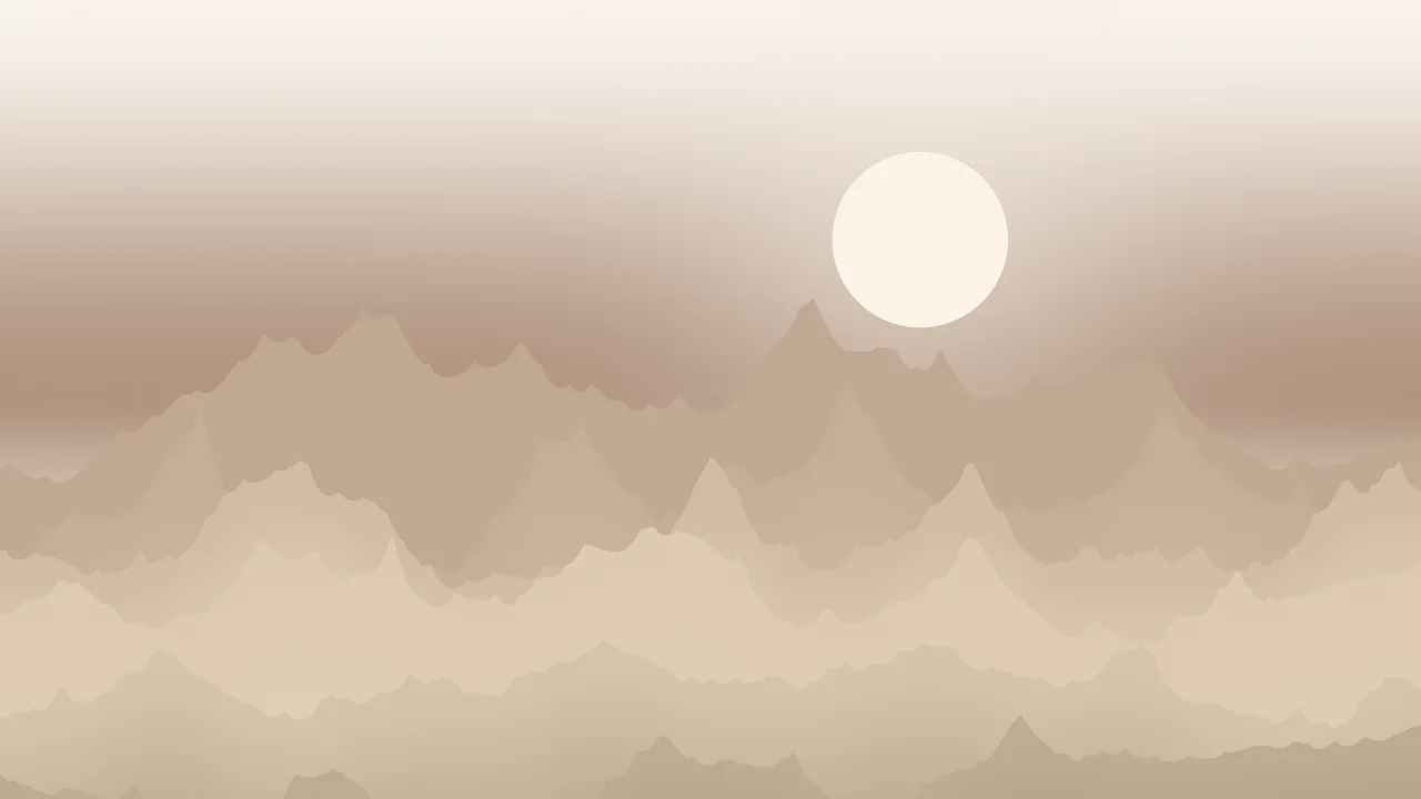 Beige and Brown Minimalist Mountain Landscape desktop wallpaper in 4K