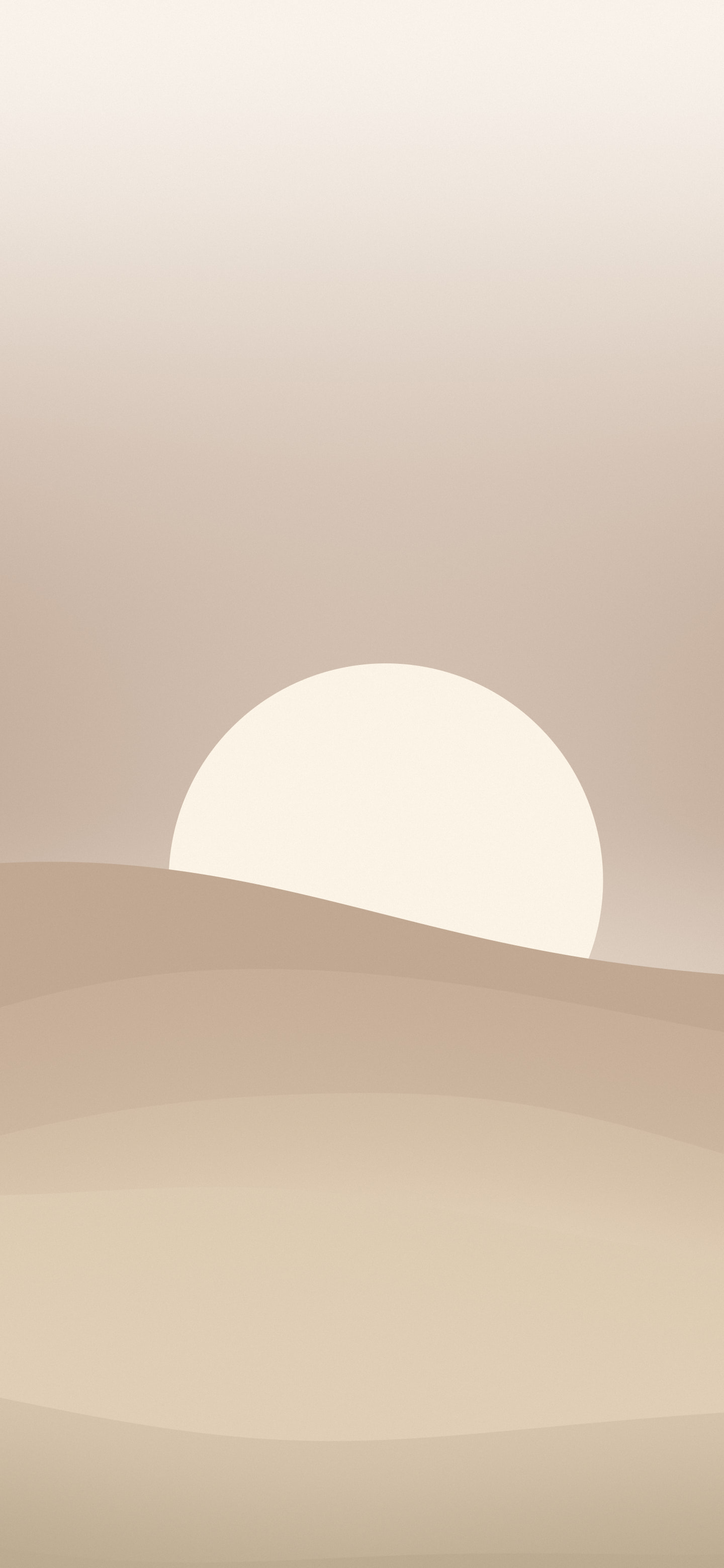 Beige and Brown Minimalist Sunset Hills wallpaper for iPhone and Android