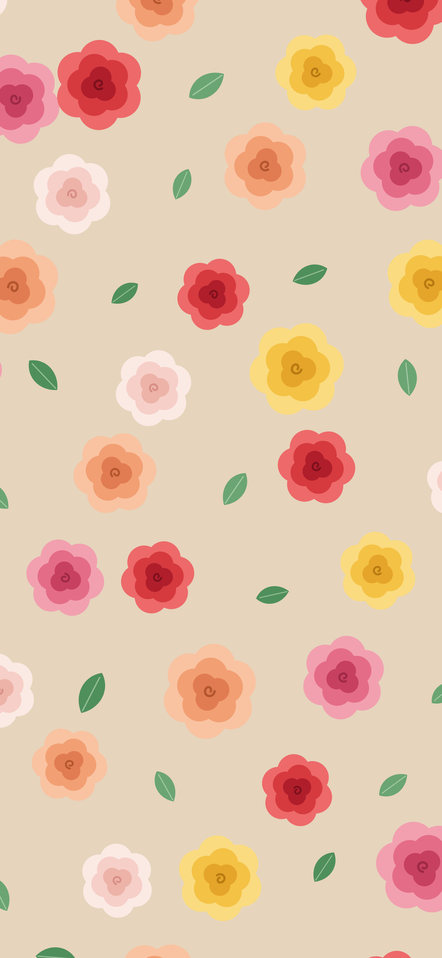 Beige Rose Pattern wallpaper for iPhone and Android