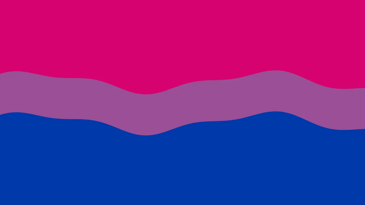 Bisexual Wavy Pride Flag desktop wallpaper in 4K