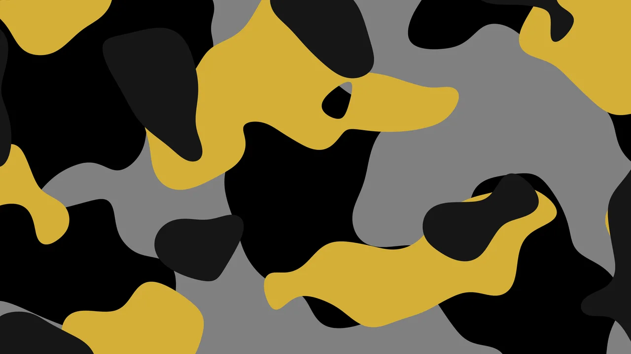 Black and Gold Camo desktop wallpaper in 4K