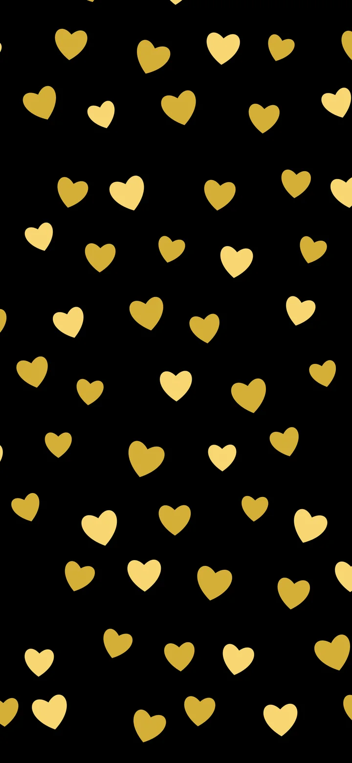 Black and Gold Heart Pattern wallpaper for iPhone and Android