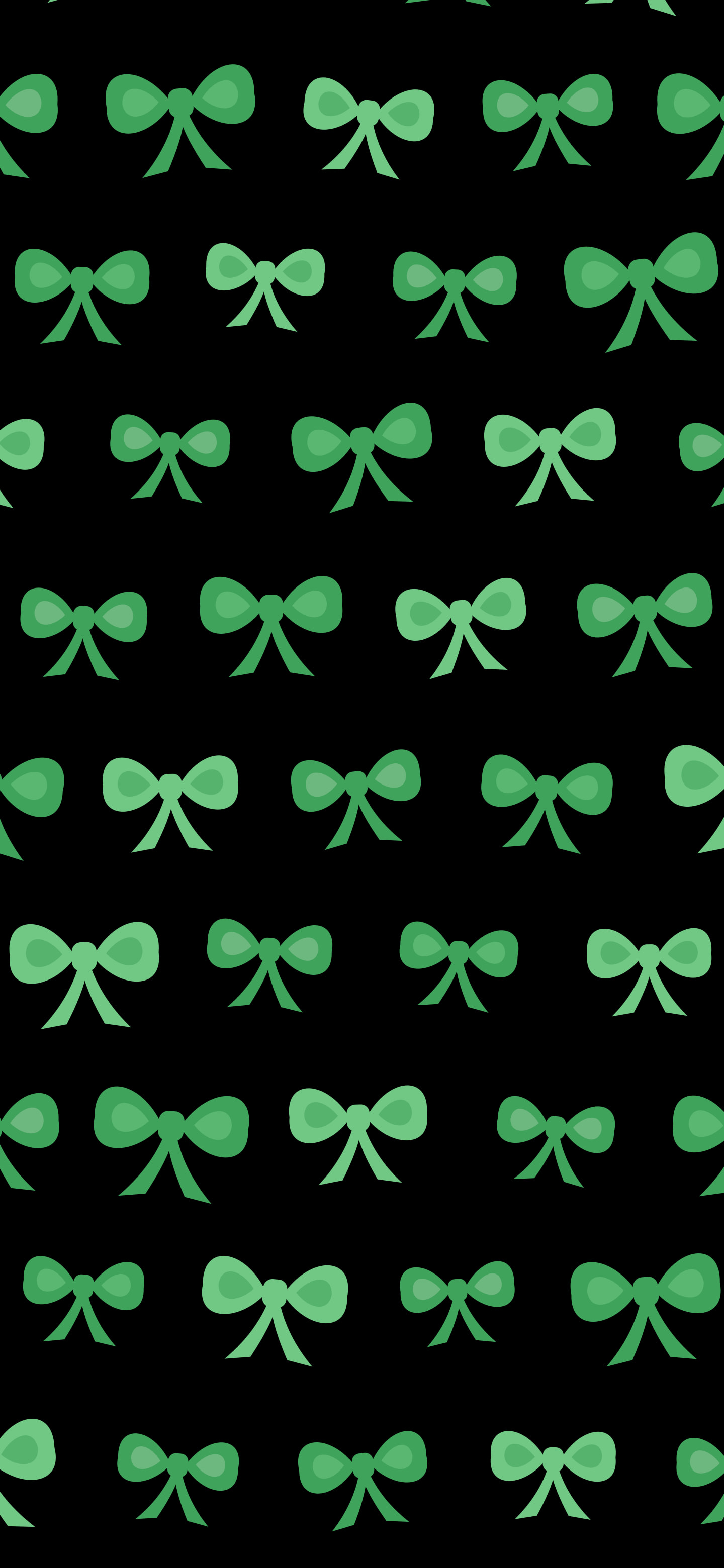 Black and Green Bow Pattern wallpaper for iPhone and Android