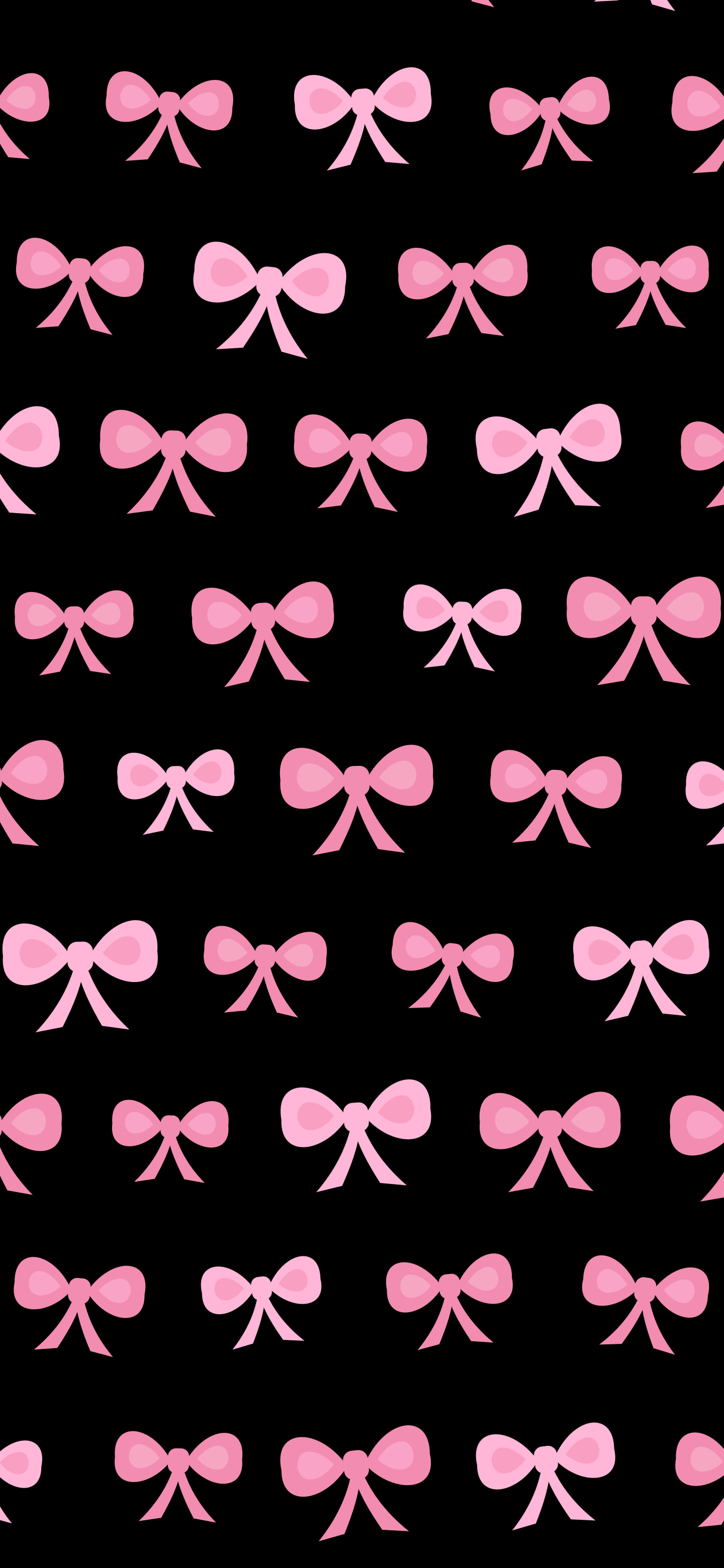 Black and Pink Bow Pattern wallpaper for iPhone and Android