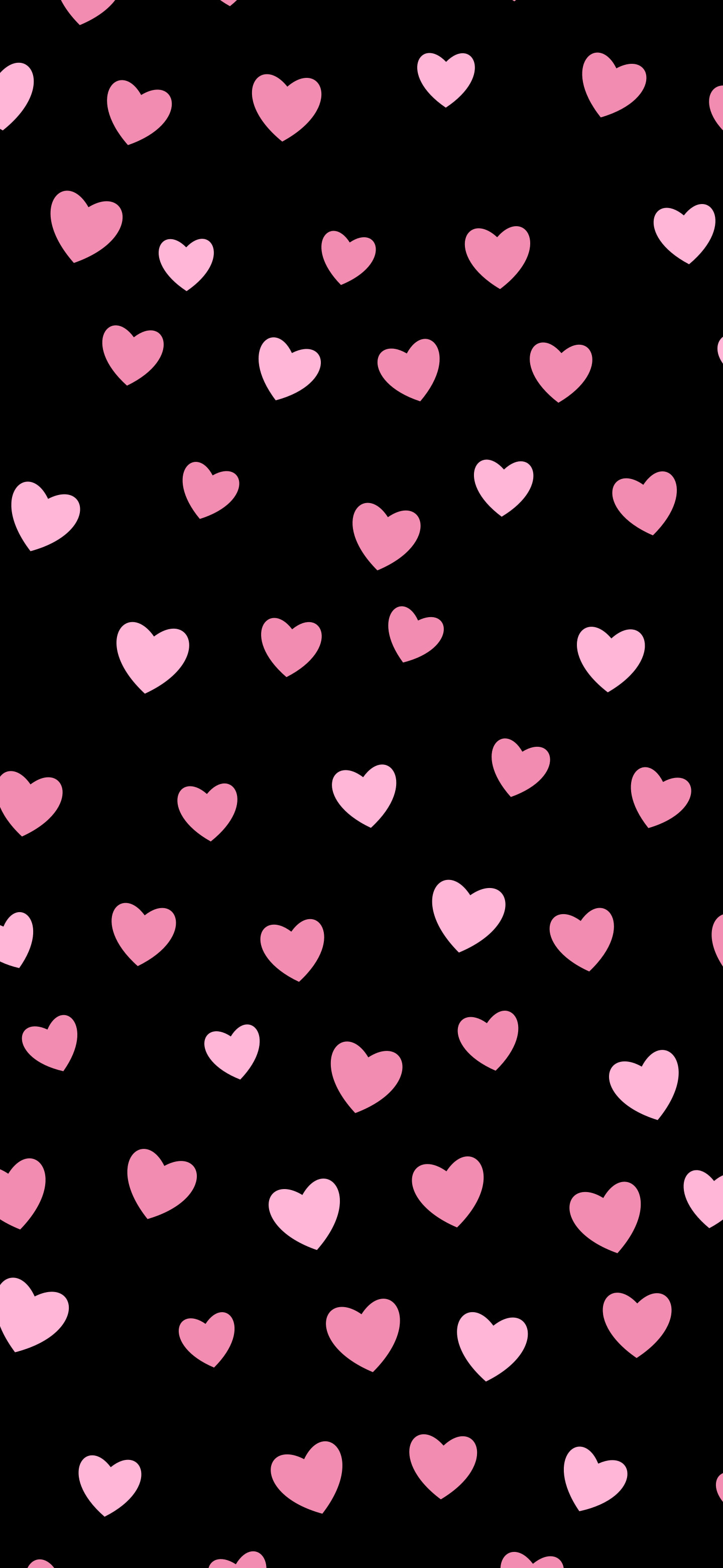 Black and Pink Heart Pattern wallpaper for iPhone and Android