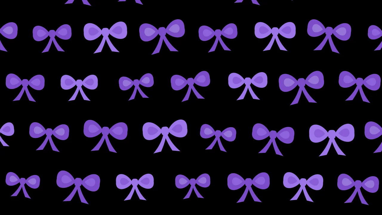 Black and Purple Bow Pattern desktop wallpaper in 4K