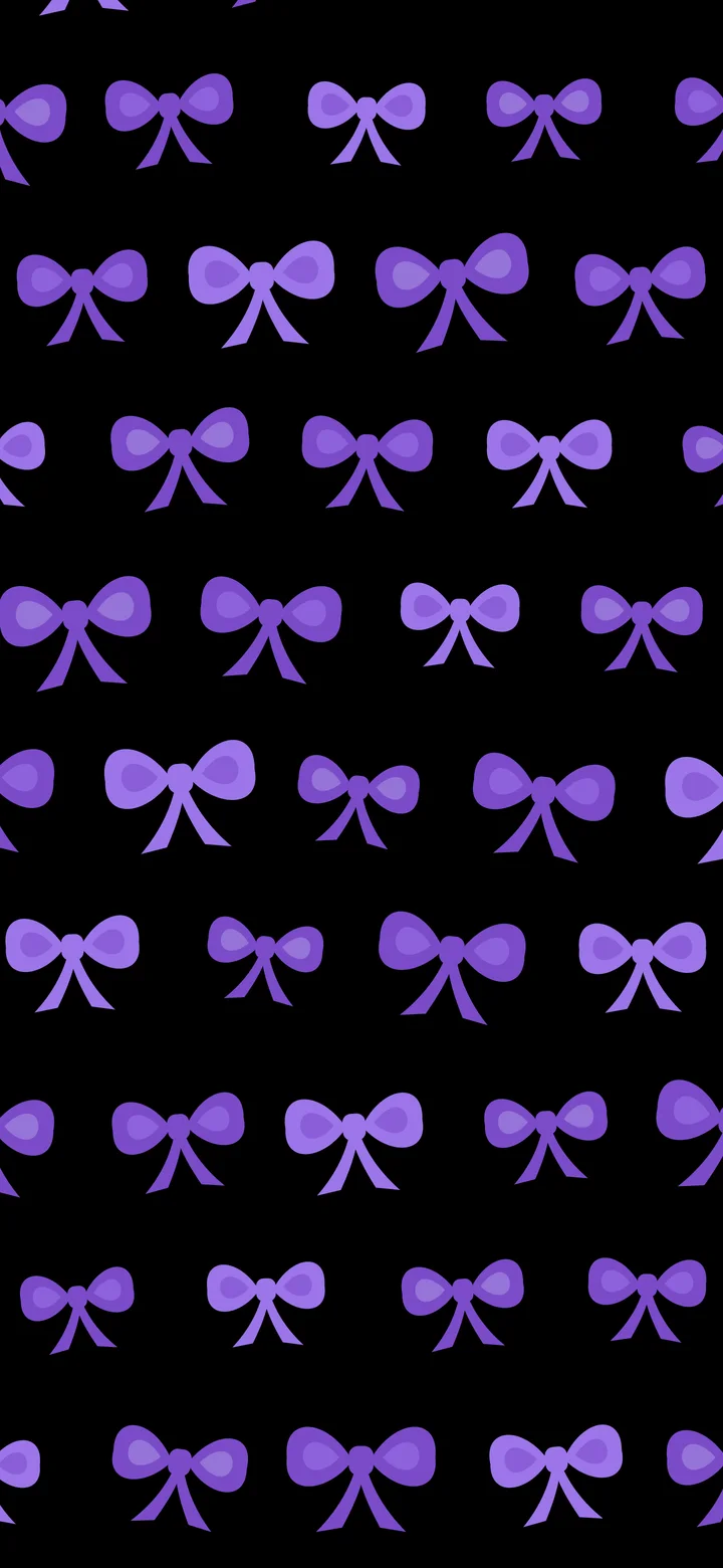 Black and Purple Bow Pattern wallpaper for iPhone and Android