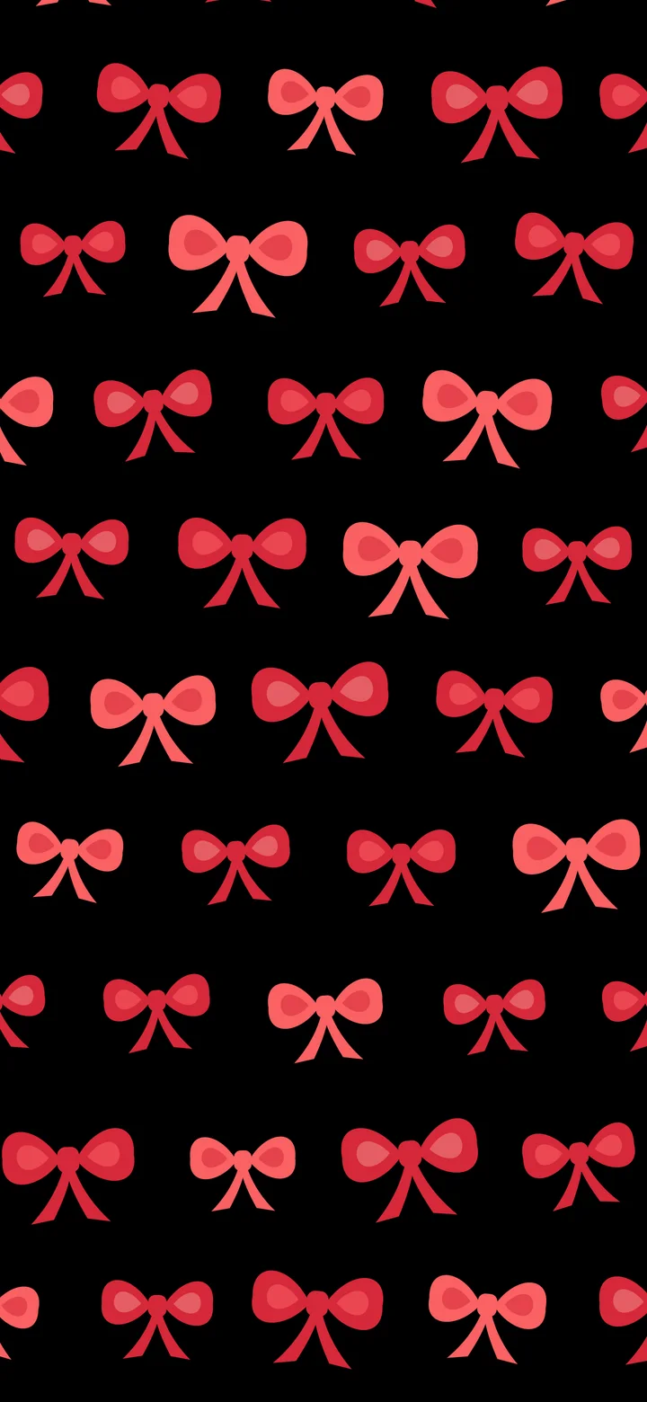 Black and Red Bow Pattern wallpaper for iPhone and Android