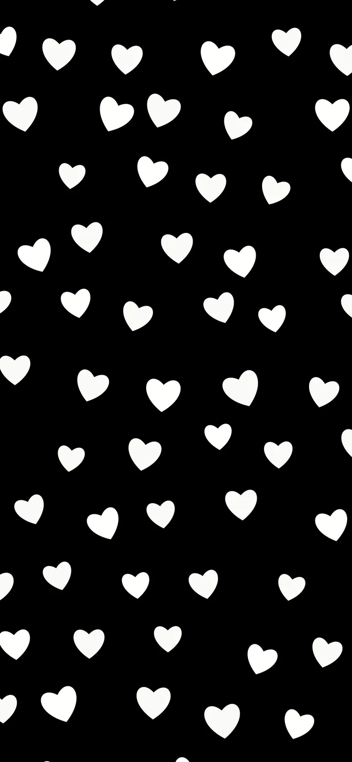 Black and White Heart Pattern wallpaper for iPhone and Android