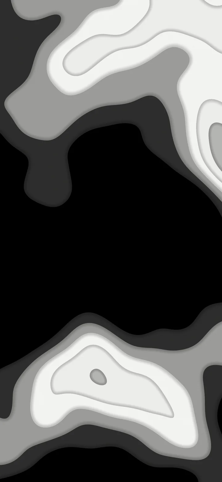 Black and White Layered Topographic wallpaper for iPhone and Android