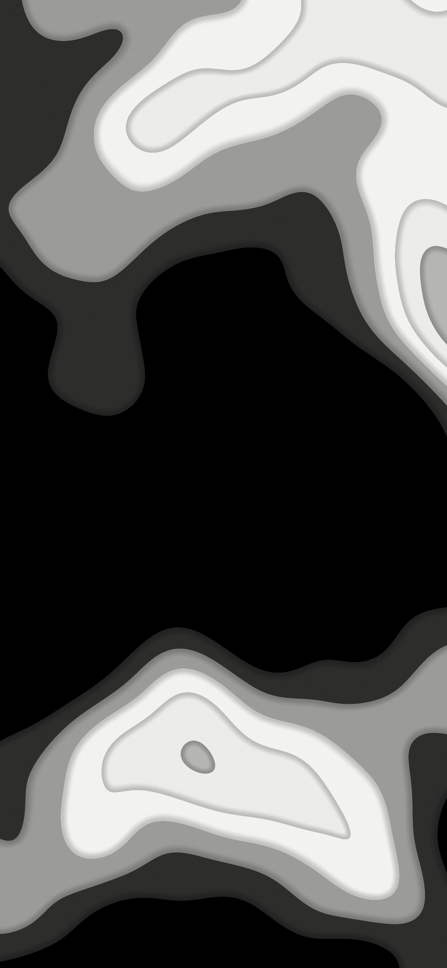 Black and White Layered Topographic wallpaper for iPhone and Android