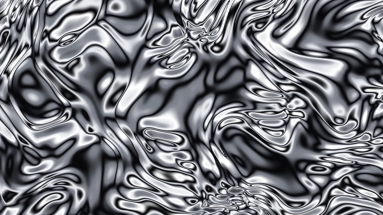 Black and White Liquid Chrome desktop wallpaper in 4K