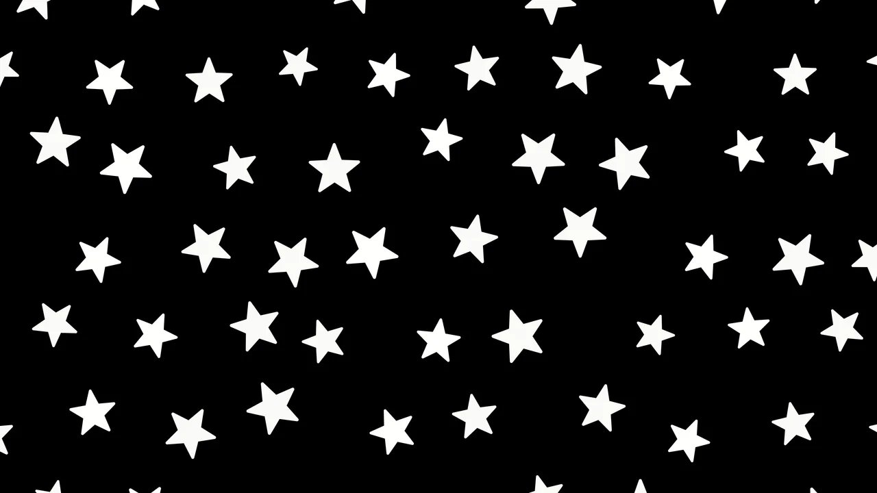 Black and White Star Pattern desktop wallpaper in 4K