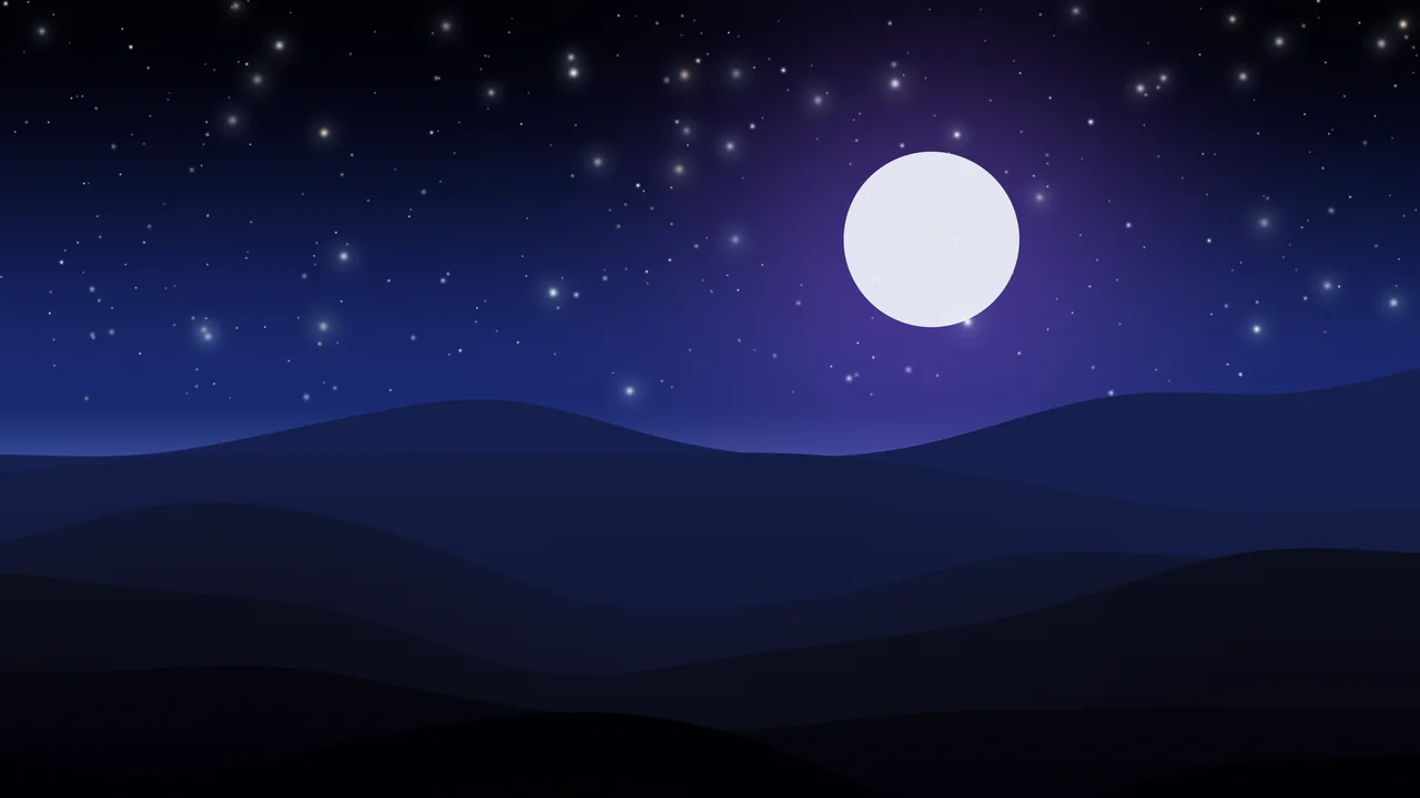 Black, Blue and Purple Minimalist Desert Dunes desktop wallpaper in 4K