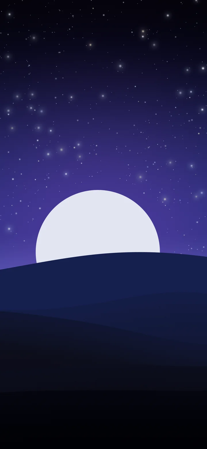 Black, Blue and Purple Minimalist Sunset Hills wallpaper for iPhone and Android