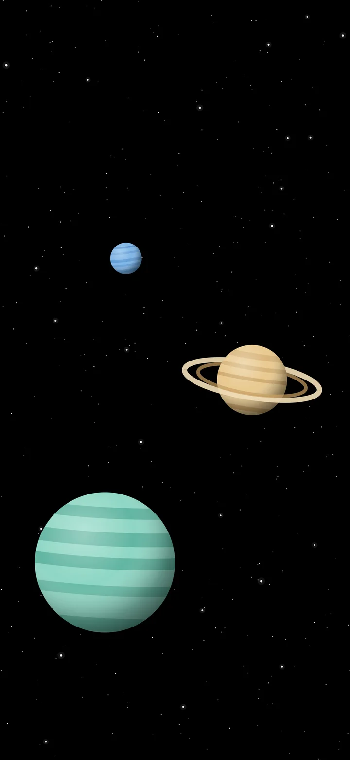 Black Planets wallpaper for iPhone and Android