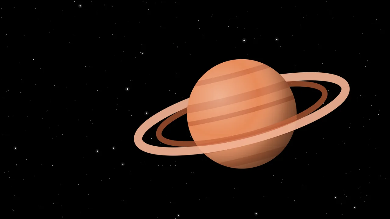 Black Ringed Planet desktop wallpaper in 4K