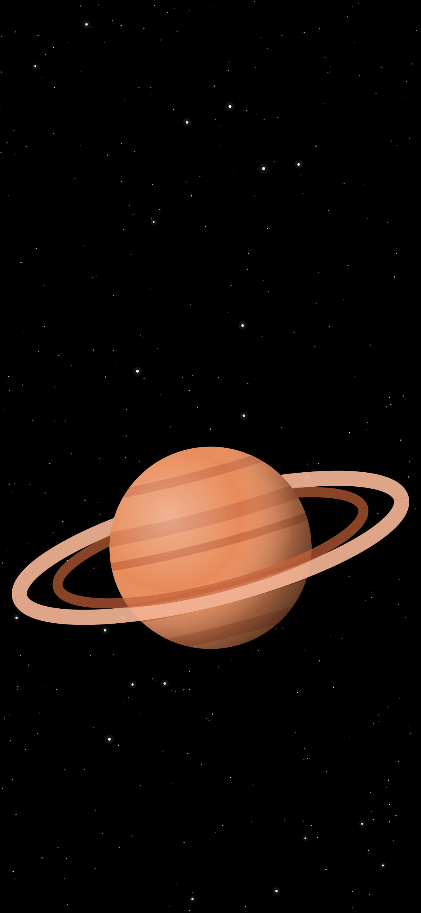 Black Ringed Planet wallpaper for iPhone and Android