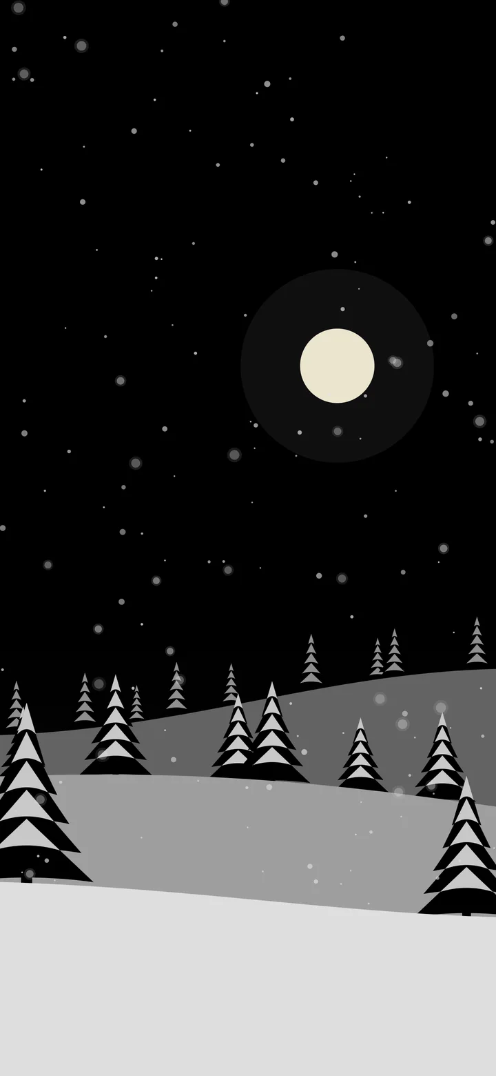 Black Snowy Forest wallpaper for iPhone and Android