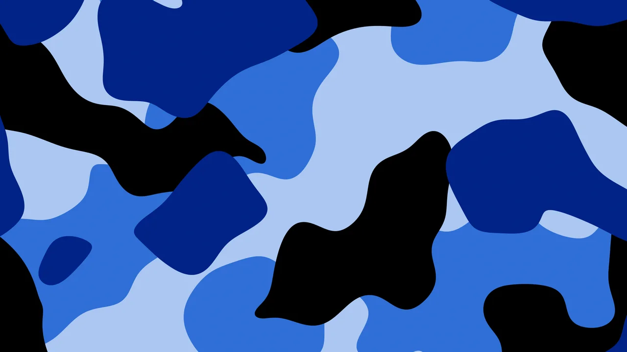 Blue and Black Camo desktop wallpaper in 4K
