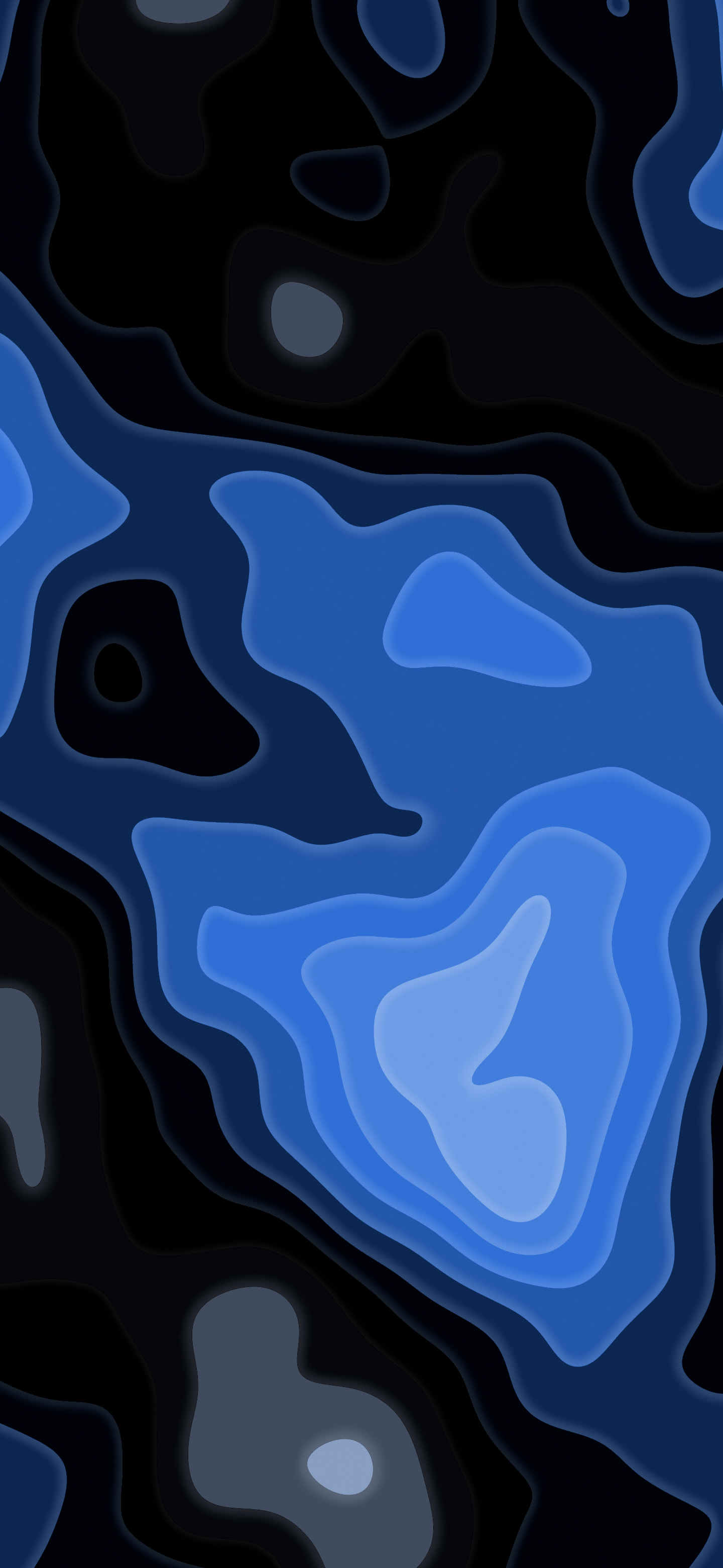 Blue and Black Layered Topographic wallpaper for iPhone and Android