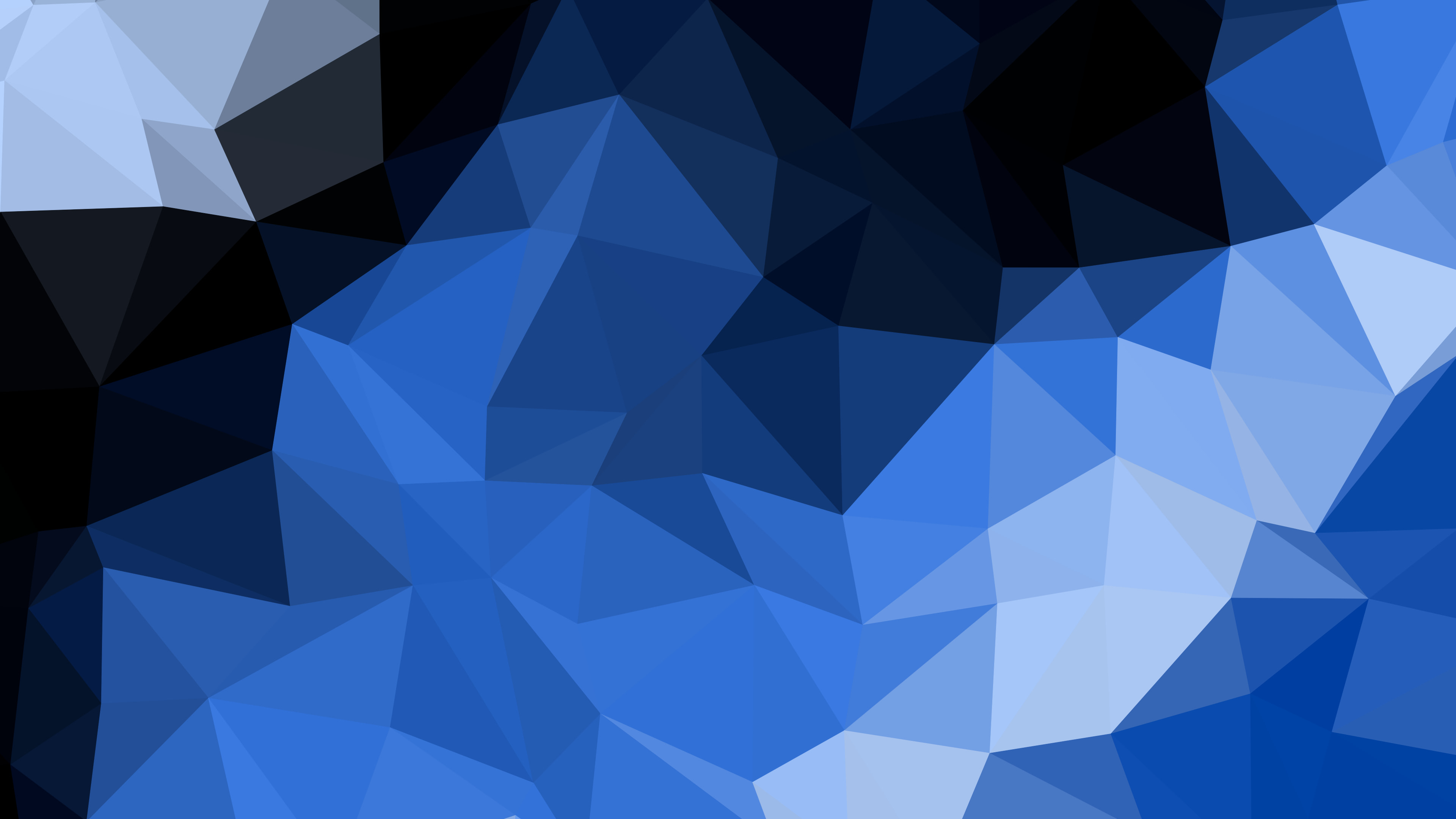 Blue and Black Low Poly desktop wallpaper in 4K