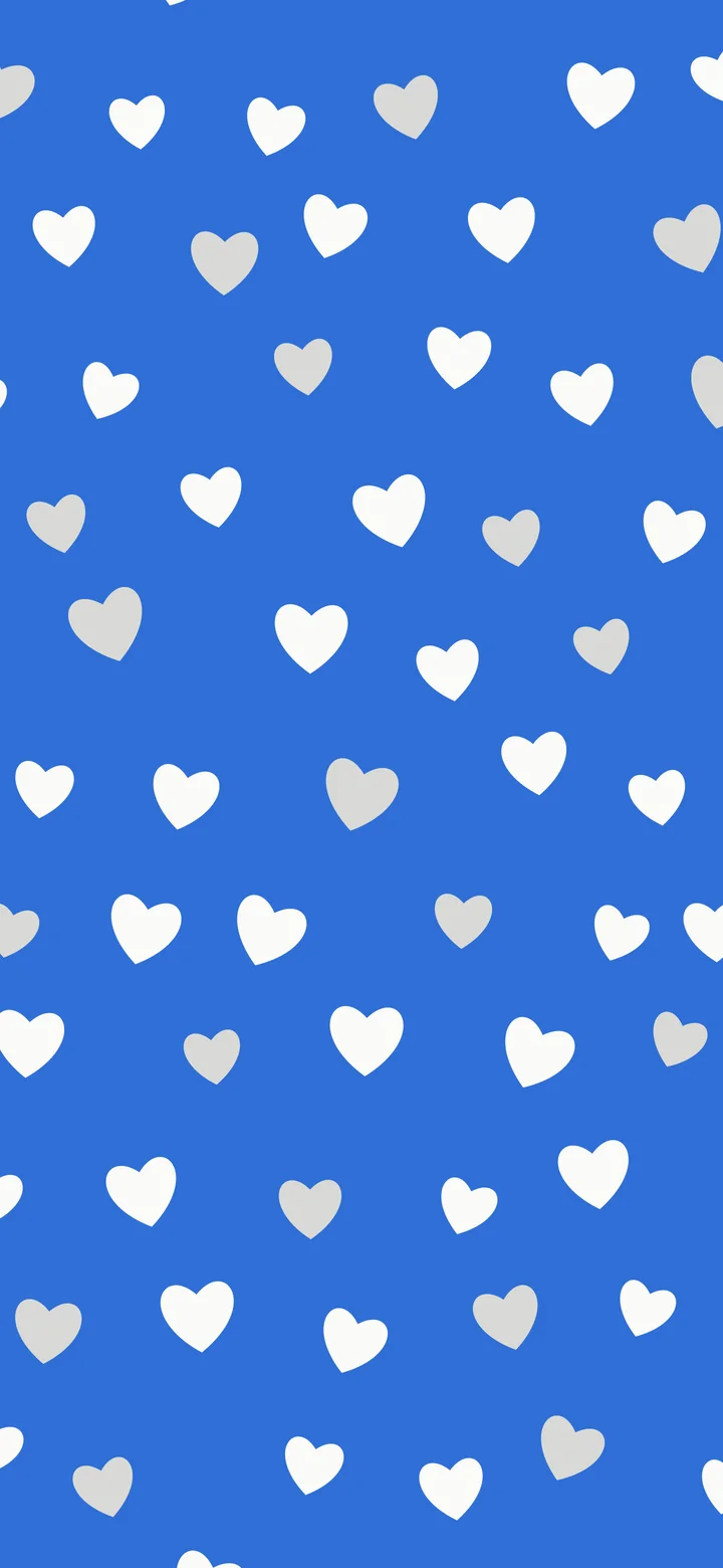 Blue and White Heart Pattern wallpaper for iPhone and Android