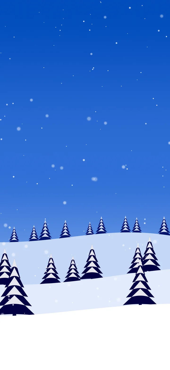 Blue Snowy Forest wallpaper for iPhone and Android