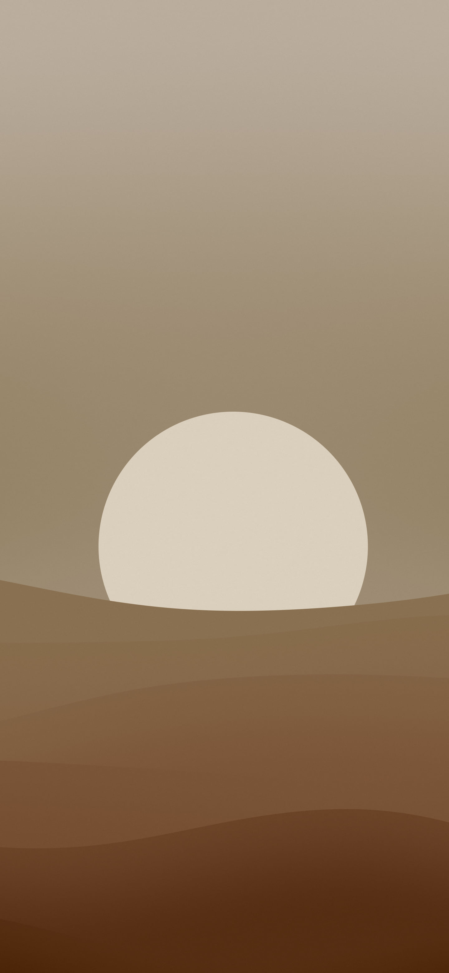 Brown Minimalist Sunset Hills wallpaper for iPhone and Android