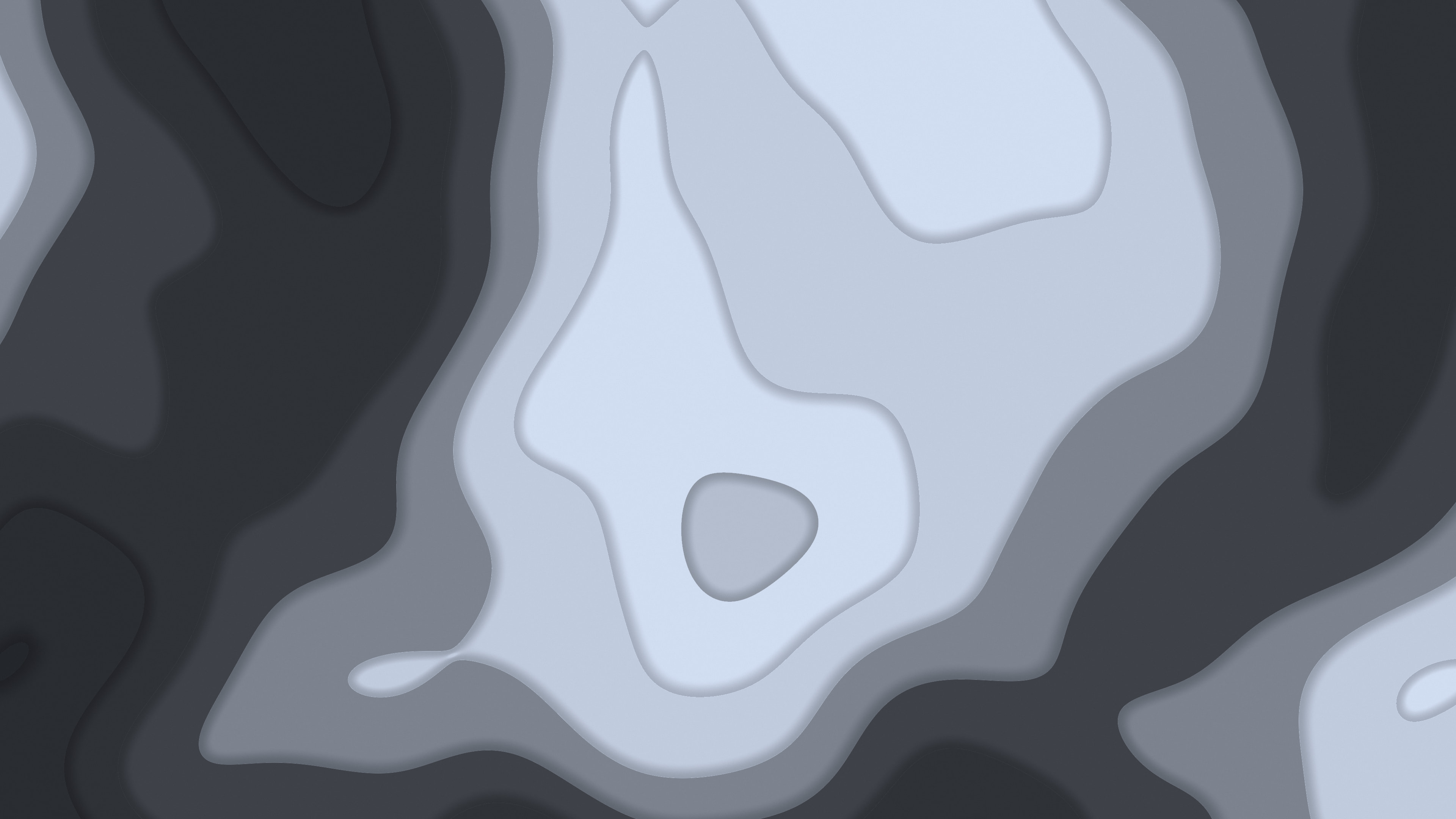 Charcoal and Ivory Layered Topographic desktop wallpaper in 4K