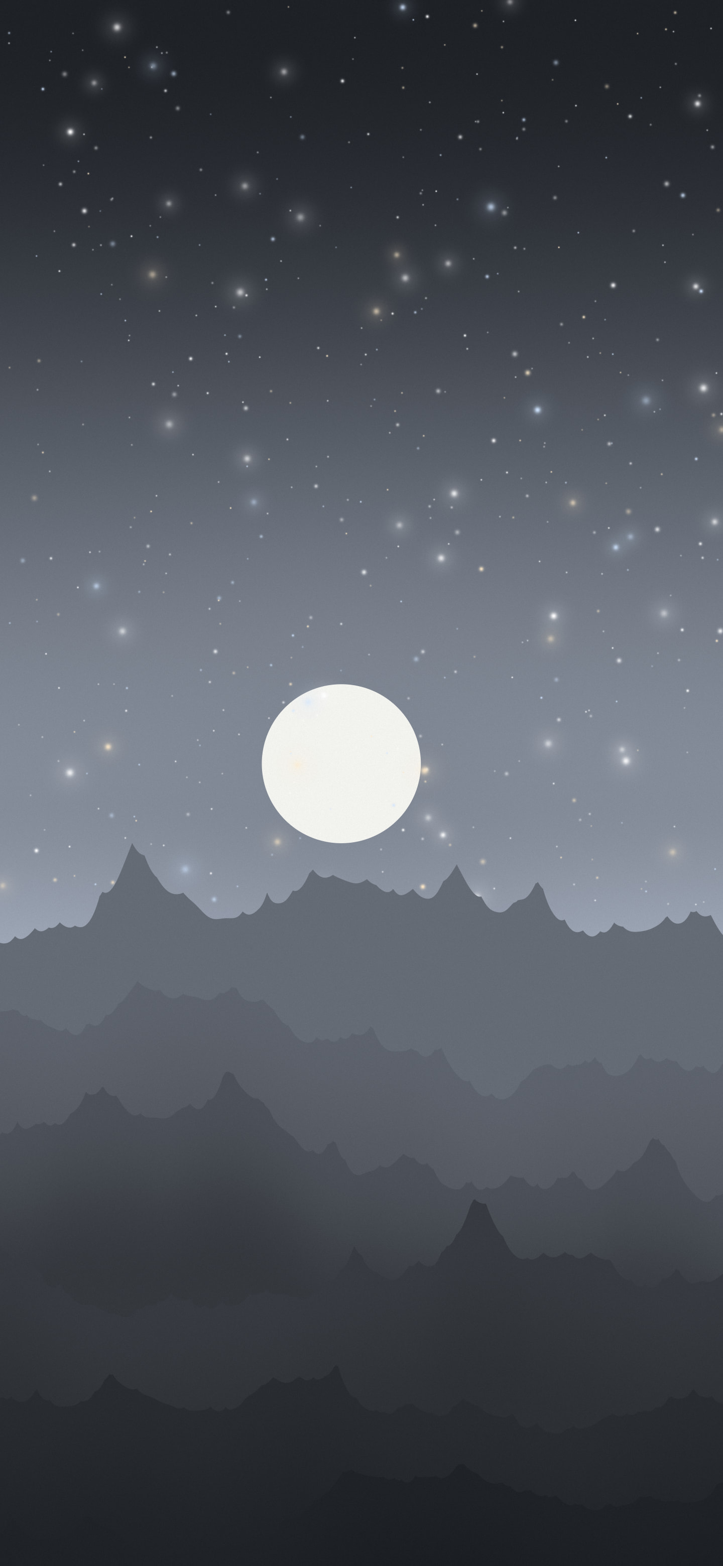 Charcoal and Ivory Minimalist Mountain Landscape wallpaper for iPhone and Android