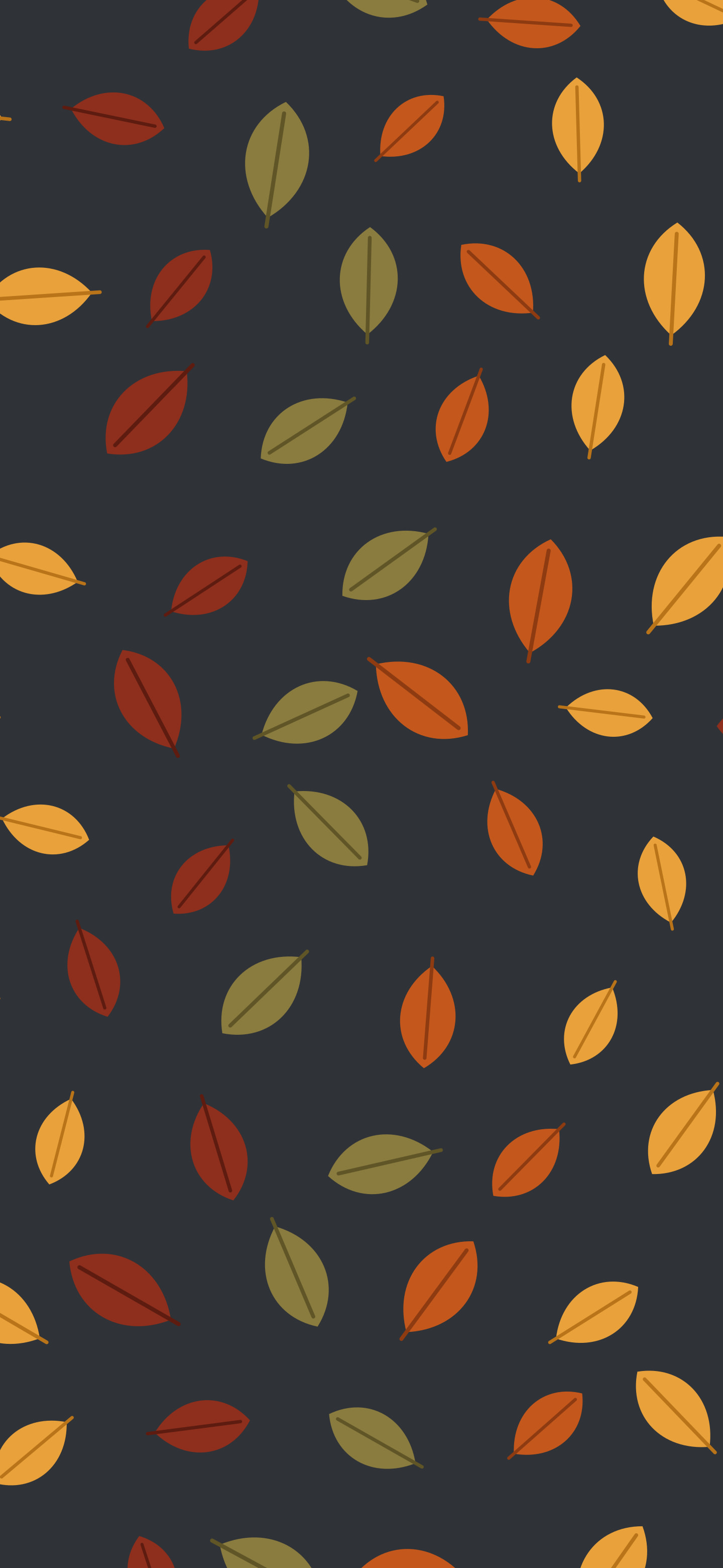 Charcoal Autumn Leaves Pattern wallpaper for iPhone and Android