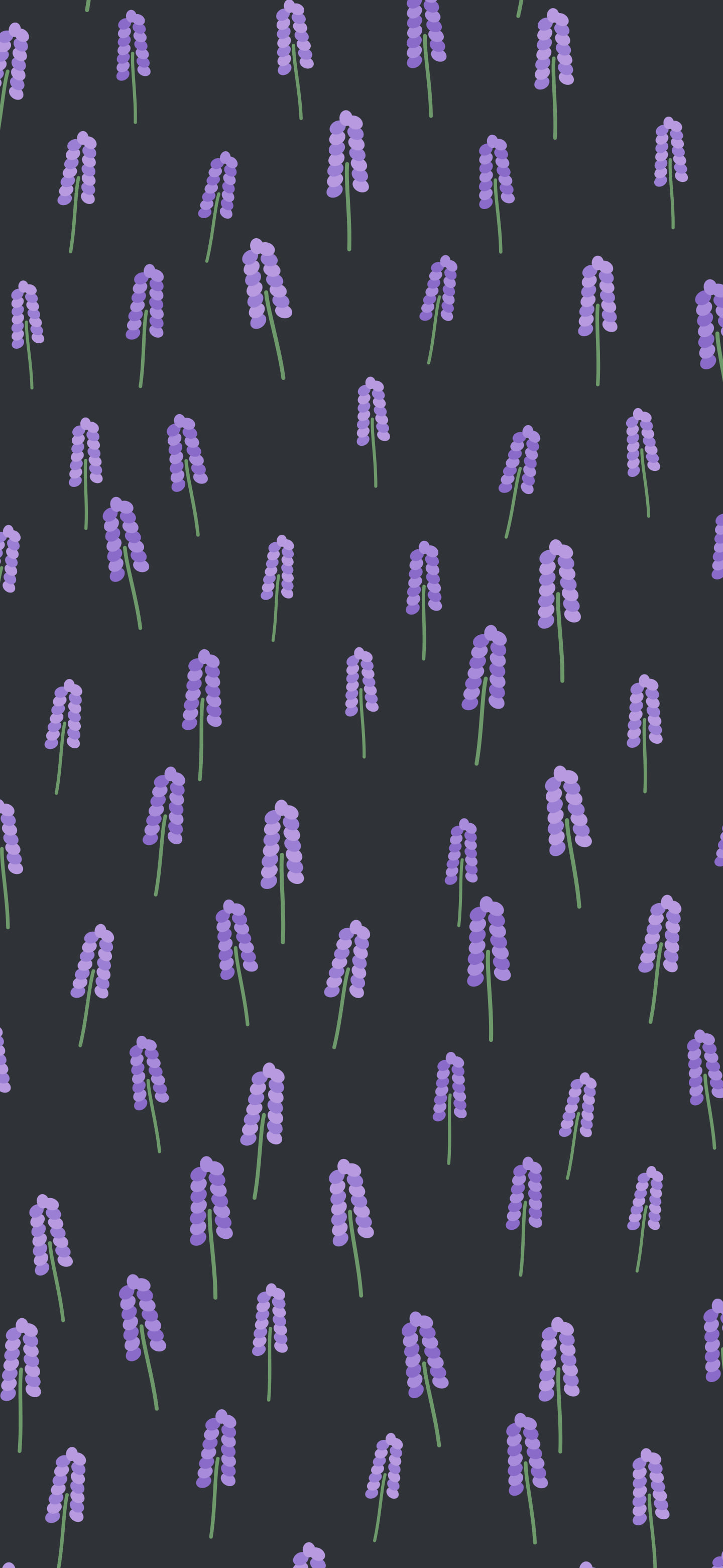 Charcoal Lavender Sprig Pattern wallpaper for iPhone and Android