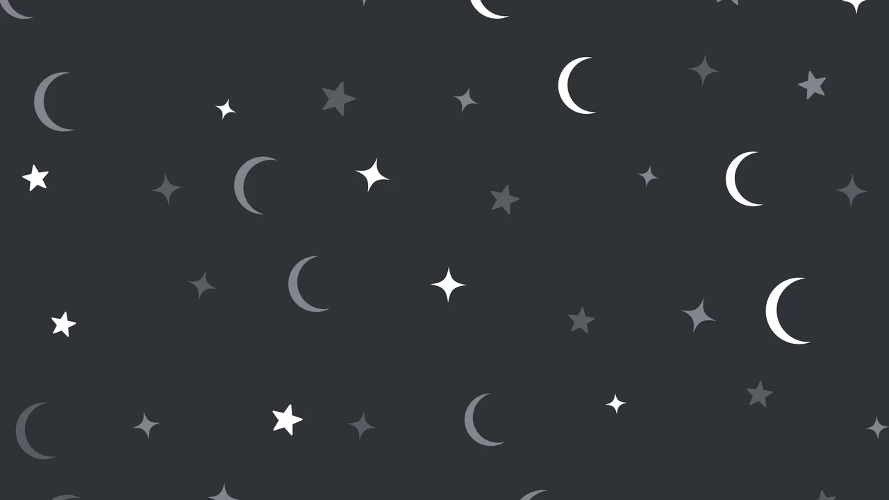 Charcoal Moon and Stars Pattern desktop wallpaper in 4K