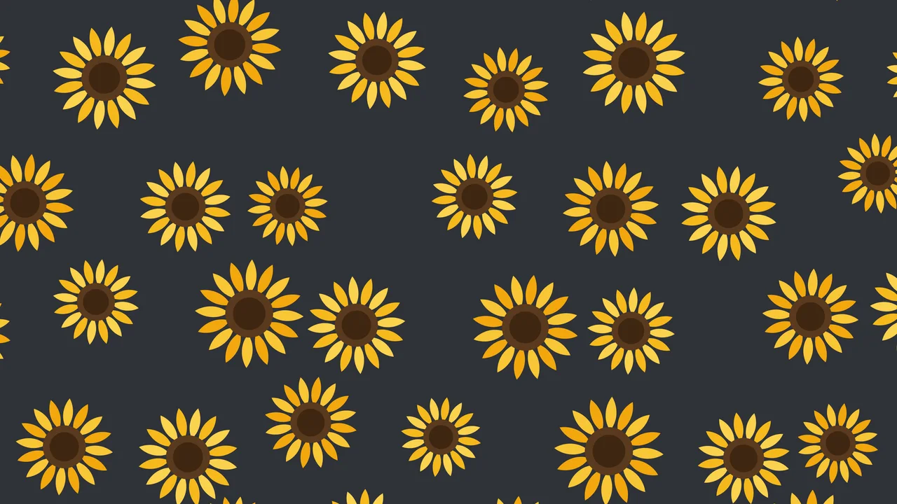 Charcoal Sunflower Pattern desktop wallpaper in 4K