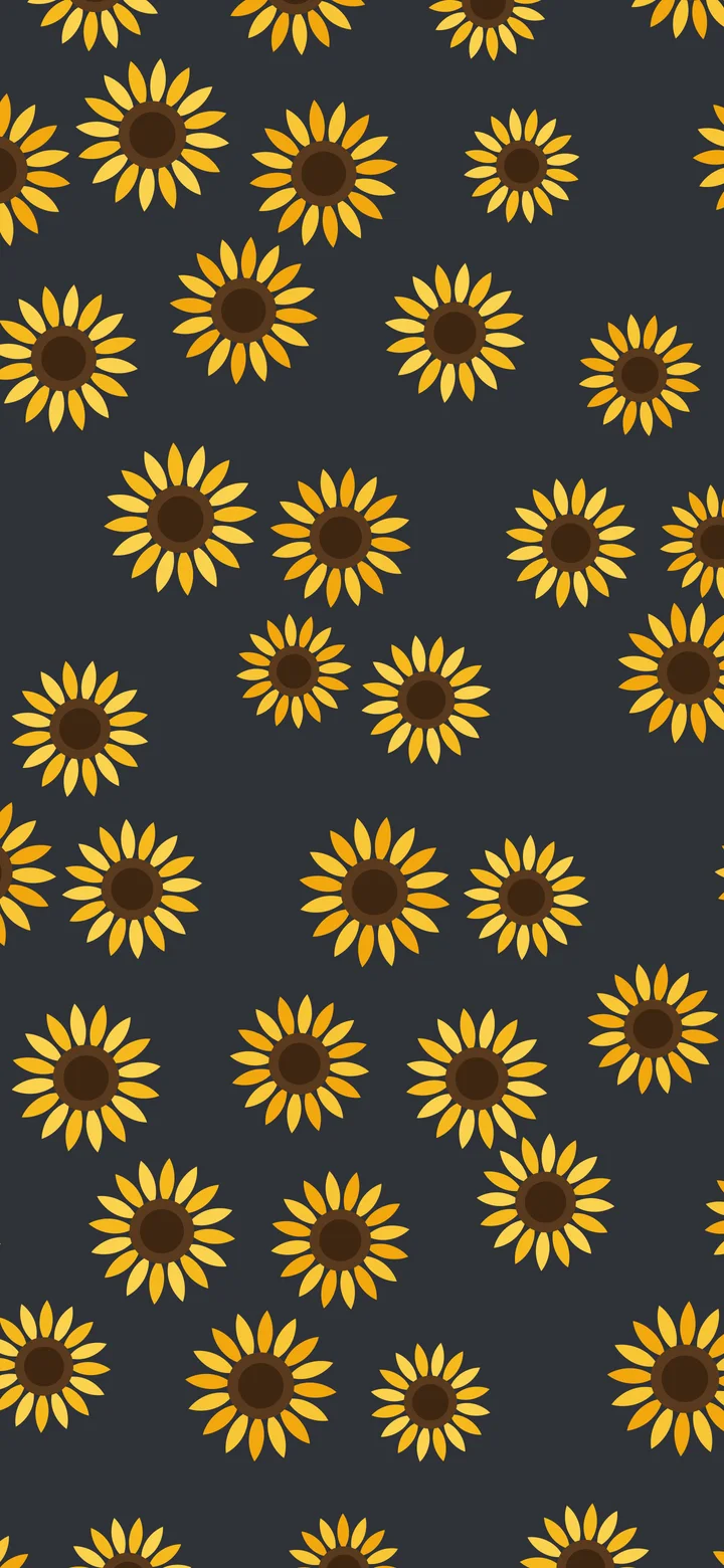 Charcoal Sunflower Pattern wallpaper for iPhone and Android