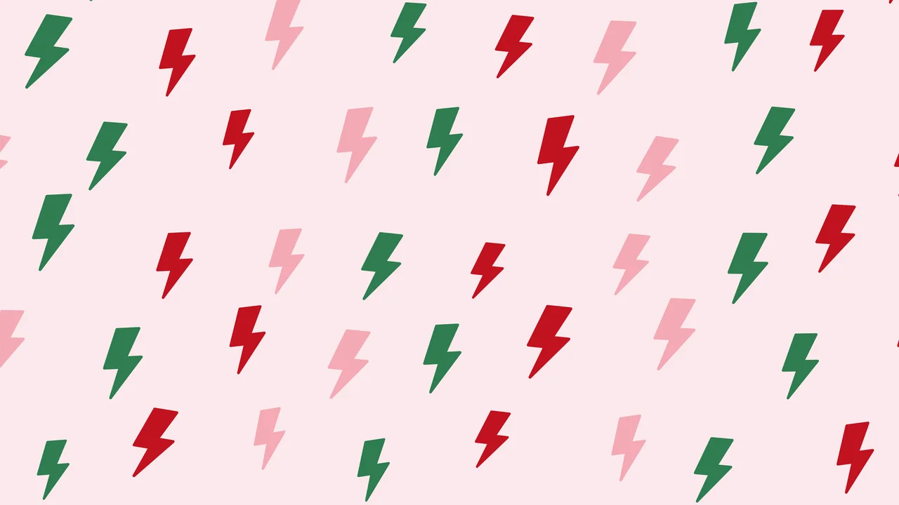 Cherry Red Lightning Bolt Pattern desktop wallpaper in 4K