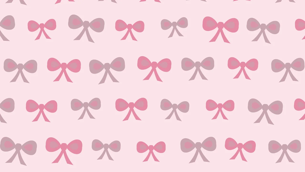 Coquette Pink Bow Pattern desktop wallpaper in 4K