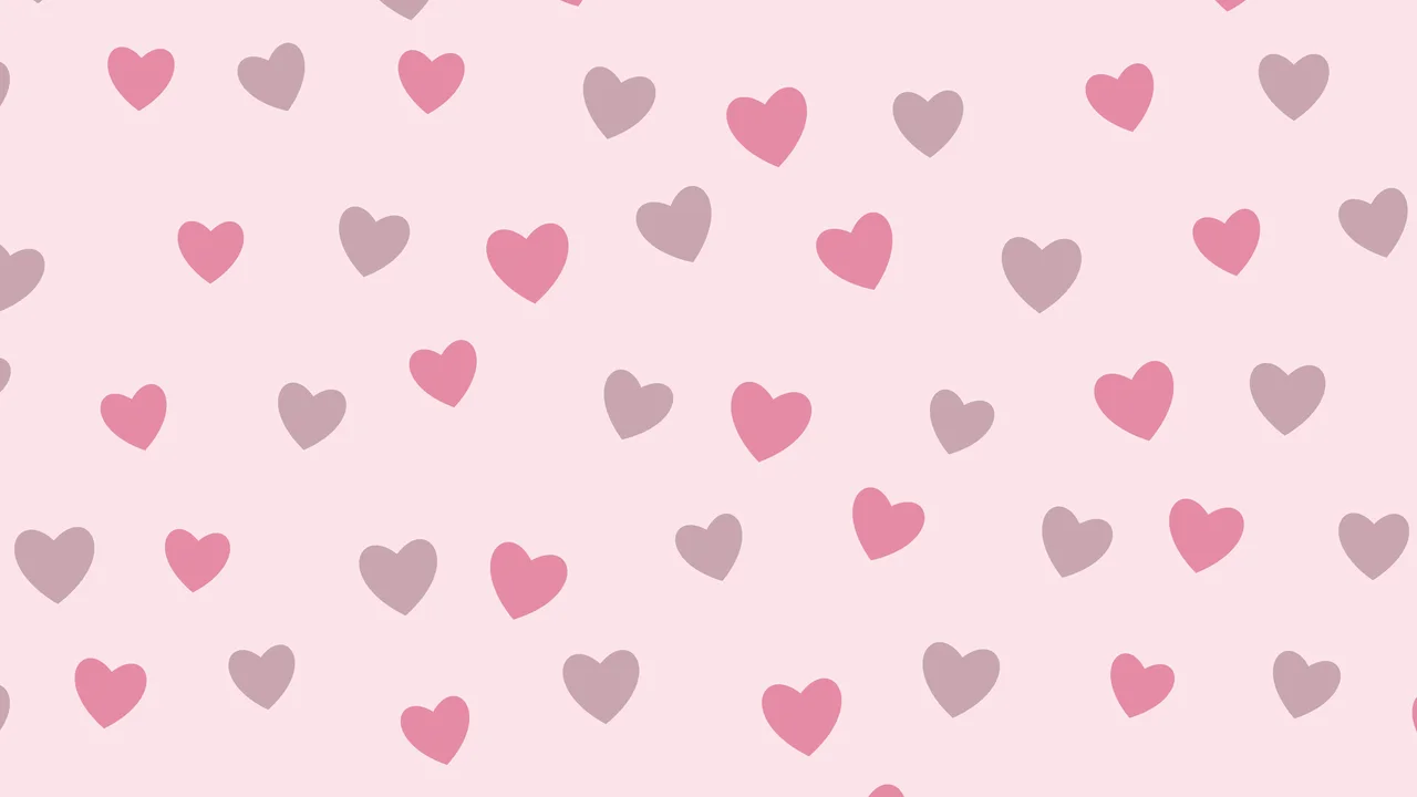 Coquette Pink Heart Pattern desktop wallpaper in 4K