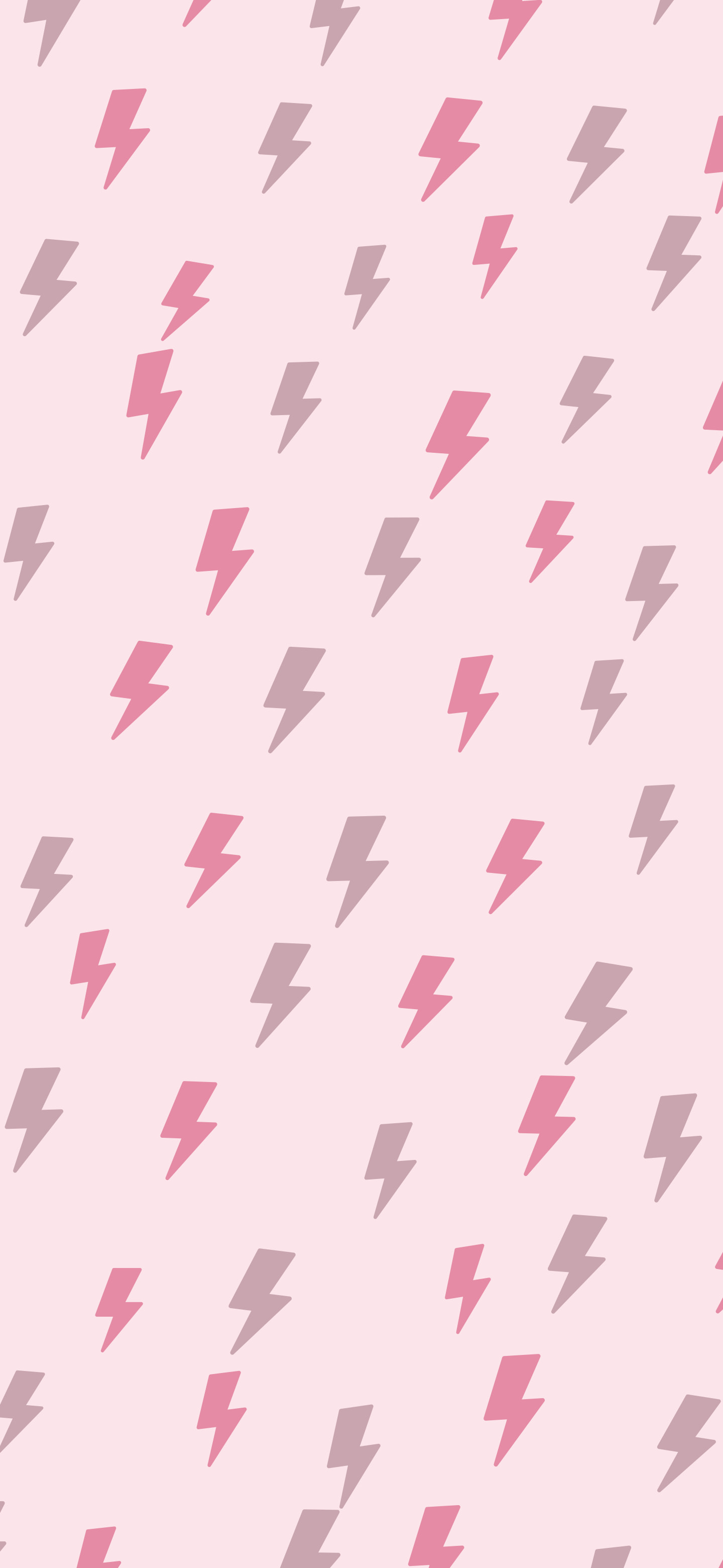 Coquette Pink Lightning Bolt Pattern wallpaper for iPhone and Android