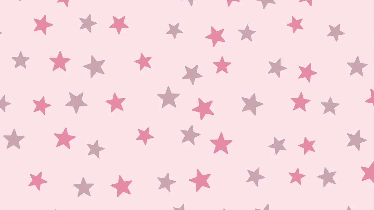 Coquette Pink Star Pattern desktop wallpaper in 4K