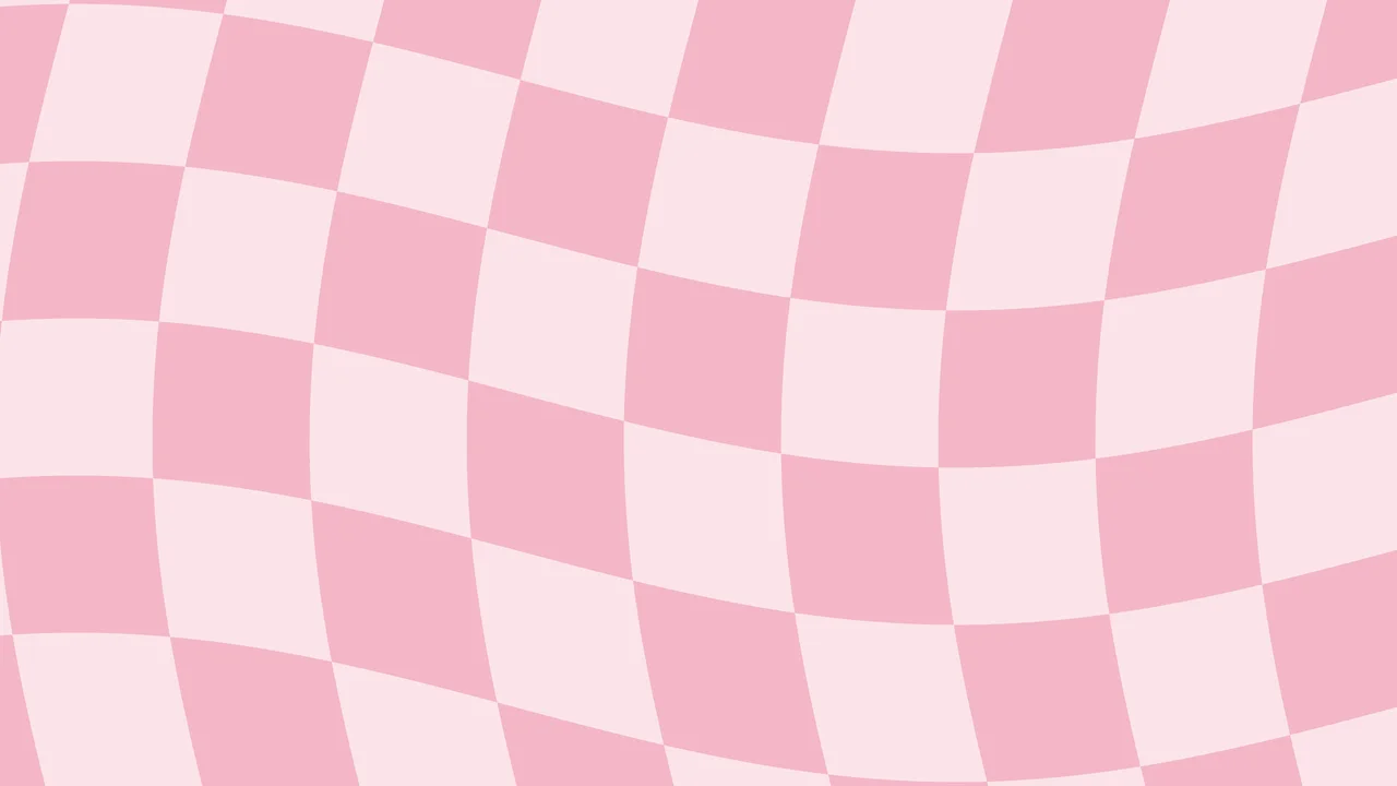 Coquette Pink Wavy Checkered desktop wallpaper in 4K