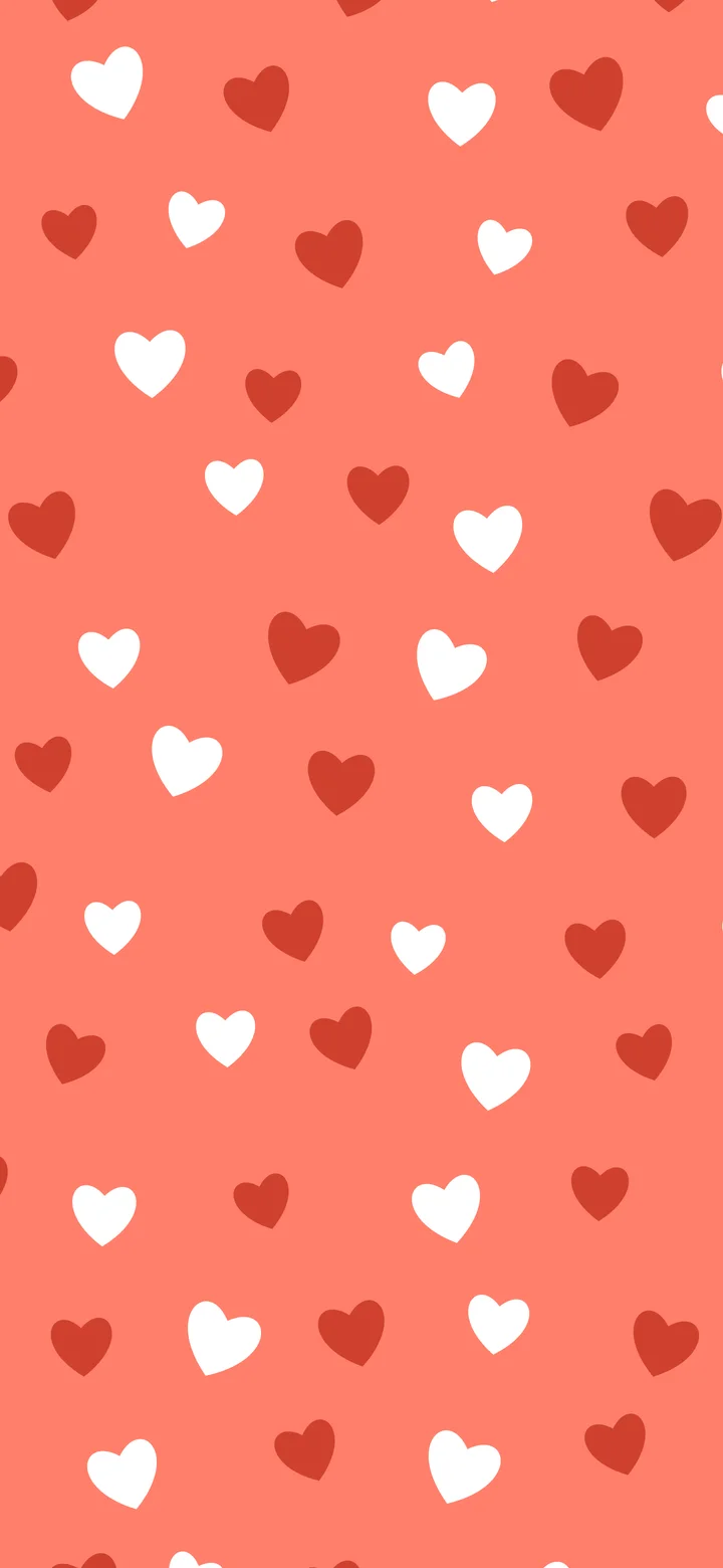 Coral Heart Pattern wallpaper for iPhone and Android