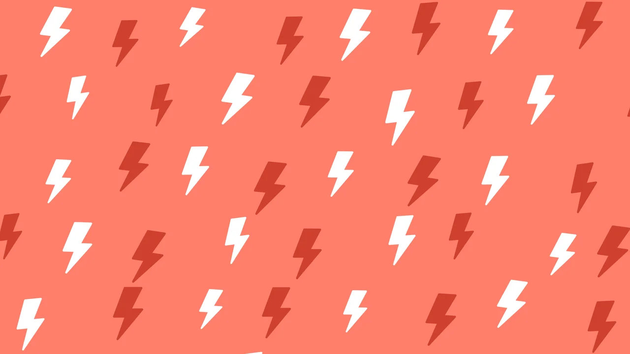 Coral Lightning Bolt Pattern desktop wallpaper in 4K